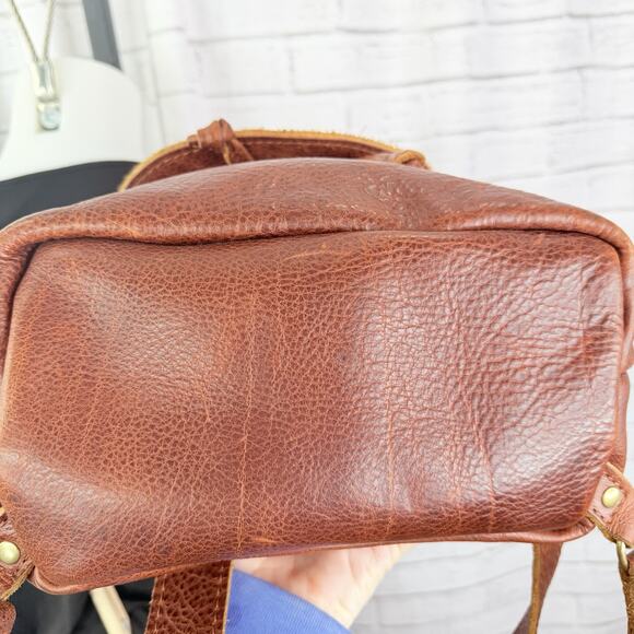 Portland Leather Goods Bucket Backpack Purse 100% Quality Leather Nutmeg main image 9